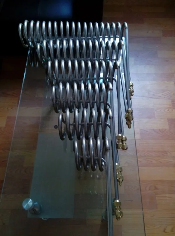 1.5HP titanium tube evaporator, seafood pond, fishpond, fish tank, refrigeration titanium tube