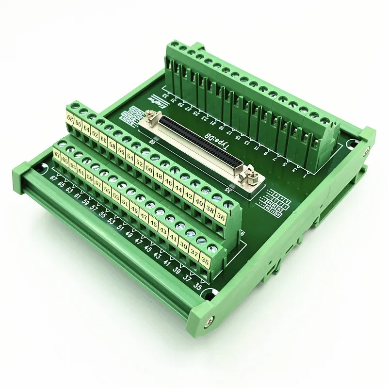 Terminal Board SCSI68 Core Needle DB Hole Type Capture Card Transfer Relay Terminal 68P Core Terminal Block