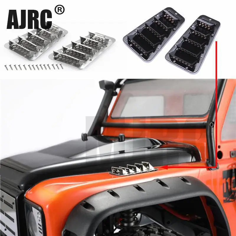 RC filtr powietrza samochodowy silnik duży przepływ wlot powietrza pokrywa dla Trax TRX4 AXIAL SCX10 Defender D90 D110 seria zdalnie sterowany Model samochodu części