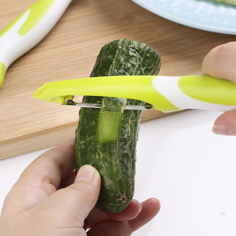 Pelapatate in acciaio inossidabile Zester Affettatrice per verdure Pelapatate Coltello Gadget Carota Patate Frutta Tritari Grattugia Rasoio Taglierina affilata