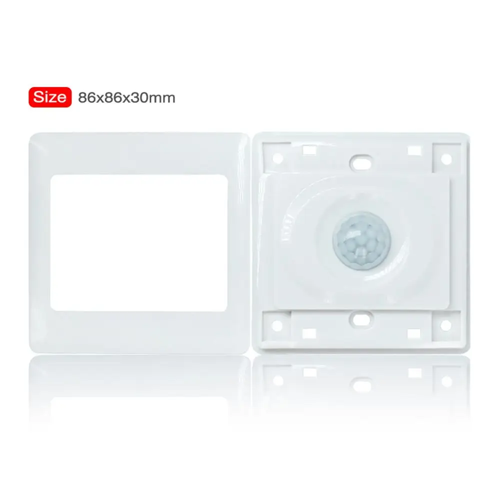 Etouch Original 110V 220V AC Time Delay Adjustable Ambient Light Adjustable Wall Mount PIR Motion Sensor Light Switch 017
