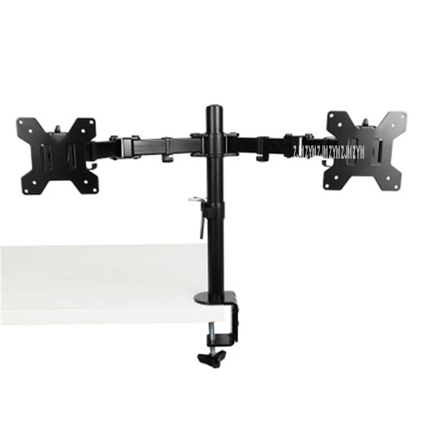 MS02 Double Monitor Mount Arms 360 Degree Rotation Dual Screen Display Bracket Table Clamp Type Free Lifting Monitor Holder