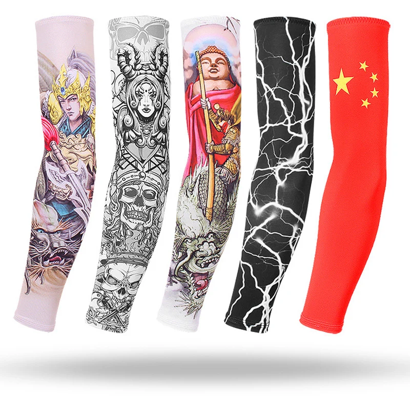 Motorcycle Arm Sleeves Plus Size Cycling Cuff Summer UV Sun Protection Game Sunscreen Fishing Arm Cover Basketball Elbow Pad