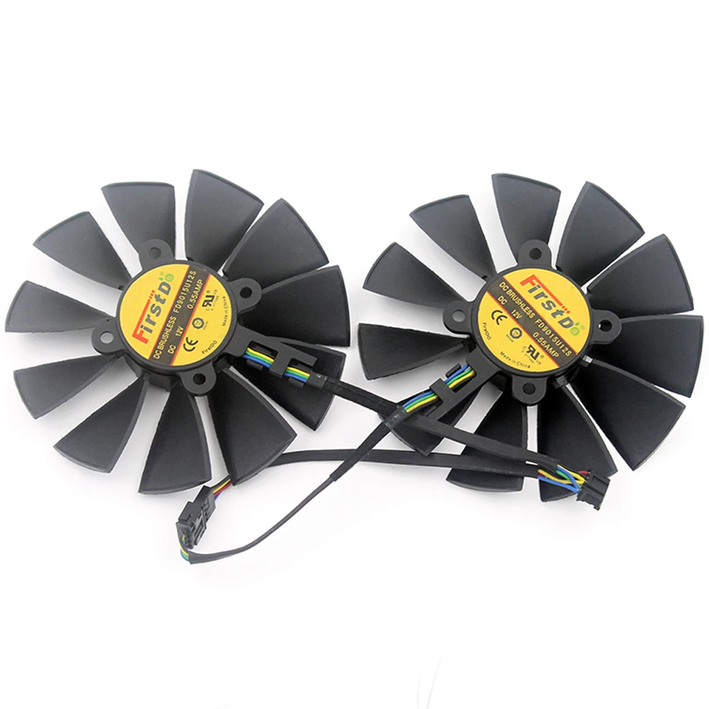 Free Shipping 2pcs/Lot FD9015U12S PLD10015S12HH 95mm 12V 0.55A for ASUS GTX970 980 780 STRIX-R9285 Graphics Card Cooler Fan