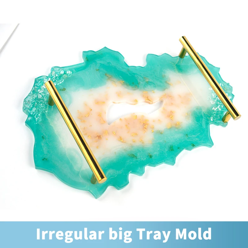 

Irregular Large Tray Molde De Silicona Para Resina Accessories Geode Resin Mold Silicone Casting Coaster Mould Jewelry Making