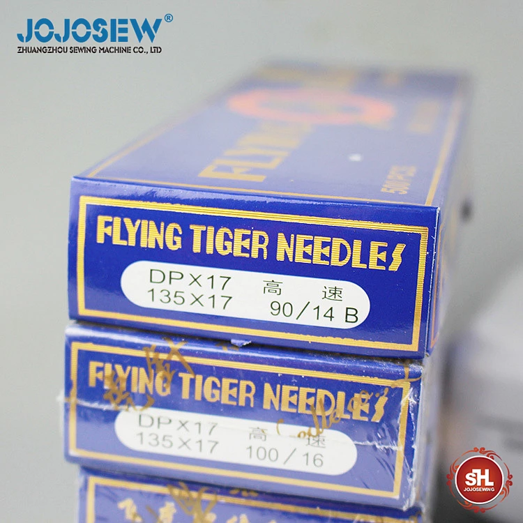 DPX17 FLYING TIGER 100pcs/lot JOJOSEW Brand Needles 135x17 NM140/22 For Industrial Bartack Buttonhole Sewing Machin