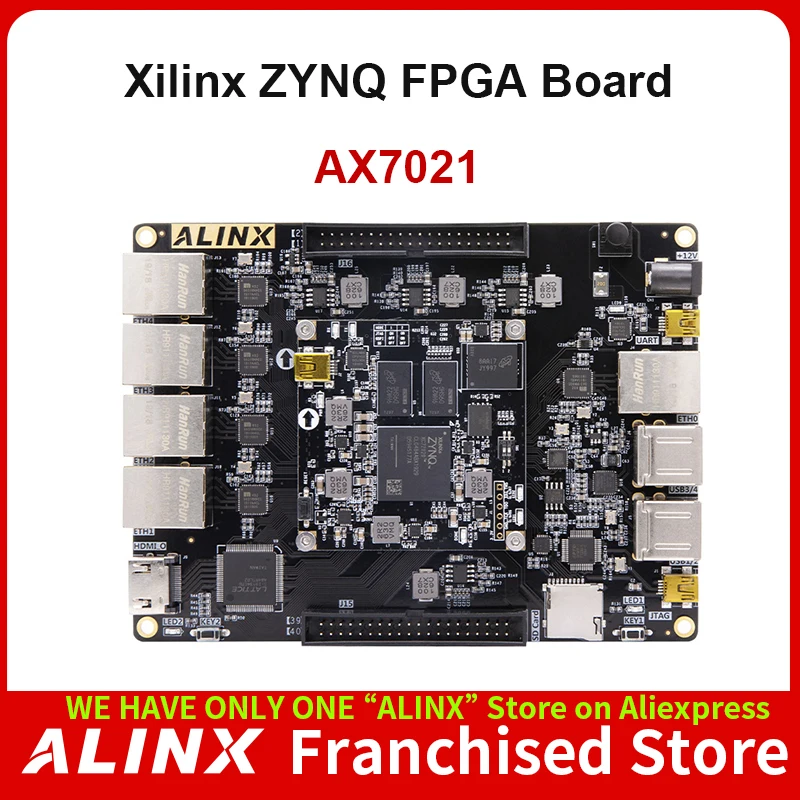 ALINX AX7021: XILINX Zynq-7000 SoC XC7Z020 ARM 7020 сомов FPGA доска несколько Gigabit Ethernet