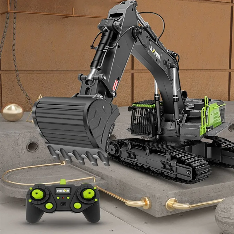 64CM Large RC Excavator 1:14 RC Alloy Excavator Remote Control Engineering Vehicle Remote Control Truck With Light Sound Vehical