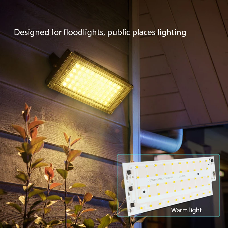 Led Lamp 50W Smart IC Floodlight SMD 2835 Chip 220V Outdoor Long Service Time DIY LED Bulb Lamp Flood Light Spotlight Lighting