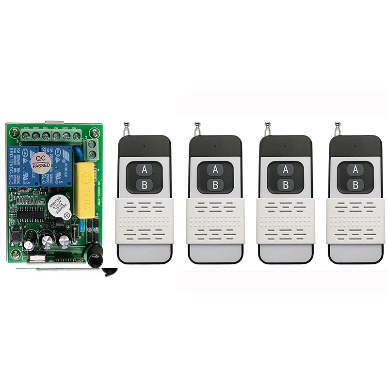 

1000M AC 220V 10A 2CH 2 CH RF Wireless Remote Control Switch System Transmitter + Receiver/lamp/Garage Door/shutters/ window