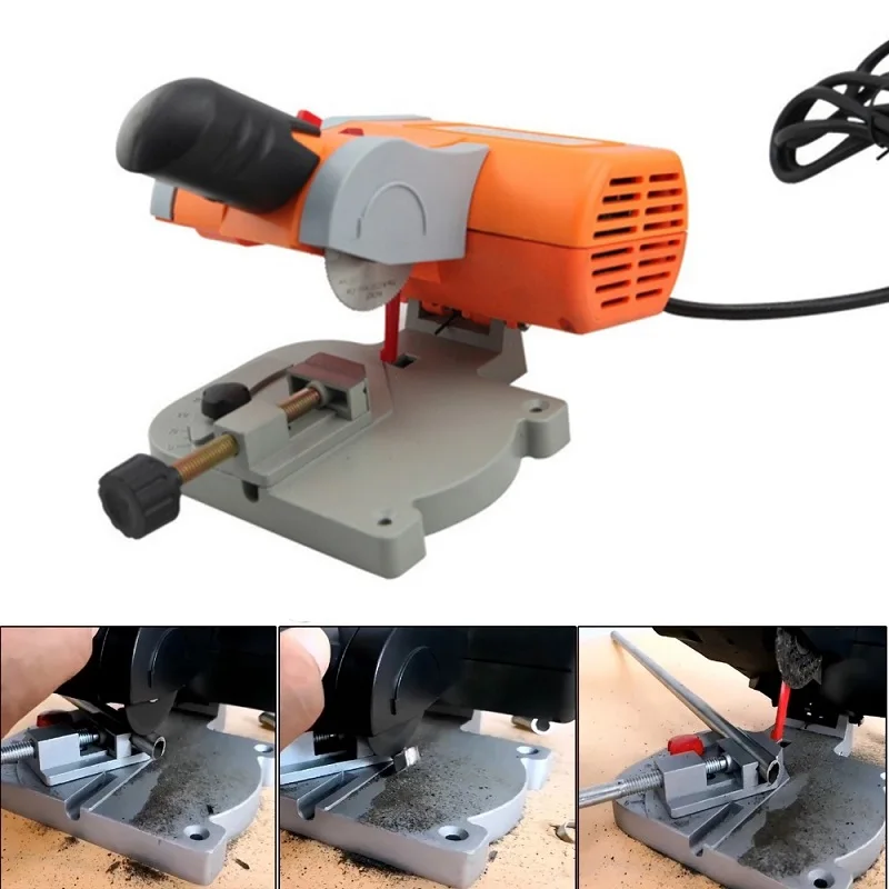 

Mini Cut-off Miter Saw for Cutting Metal Wood Plastic Arts Crafts Benchtop Miter Saw 0-45 Degrees Miter Saw Slicing Machine