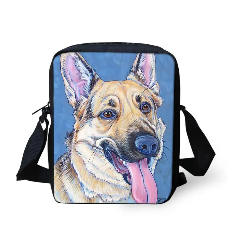 German Shepherd Shoulder Messenger Bag Crossbody School Supplies for Girls School Supplies Shopping Bags Mochila Infantil