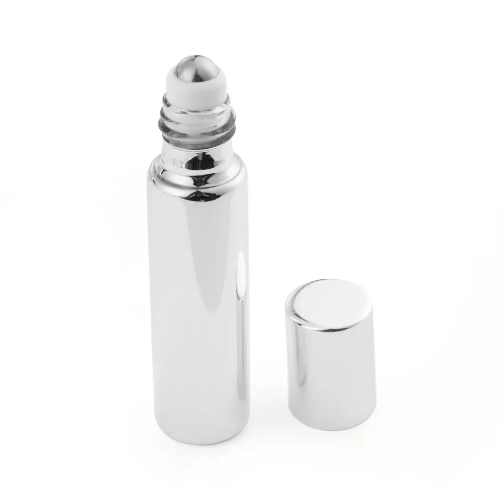 Travel Eye Cream Refillable 5/10ML Essential Oil Container Stainless Steel Roller Ball Massager Empty Bottle