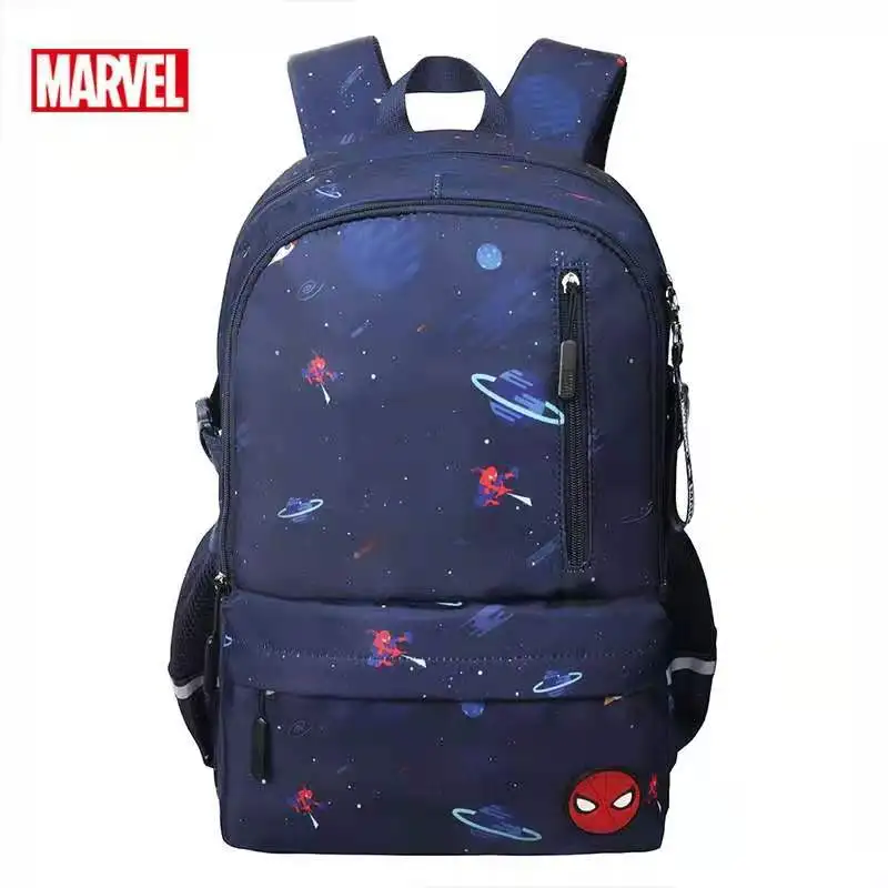 Disney New School Bag For Boys Primary Student Shoulder Orthopedic Backpack Large Capacity Grade 1-5 Spider Iron Man Mochilas