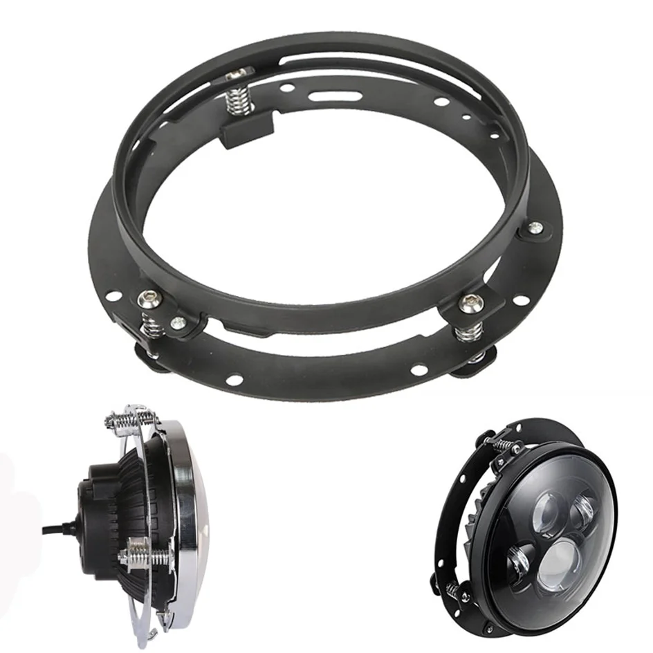 7 Inch Round LED Headlight Mounting Bracket Ring For Car Jeep Wrangler JK Suzuki Samurai for Harley Motorcycle 7\