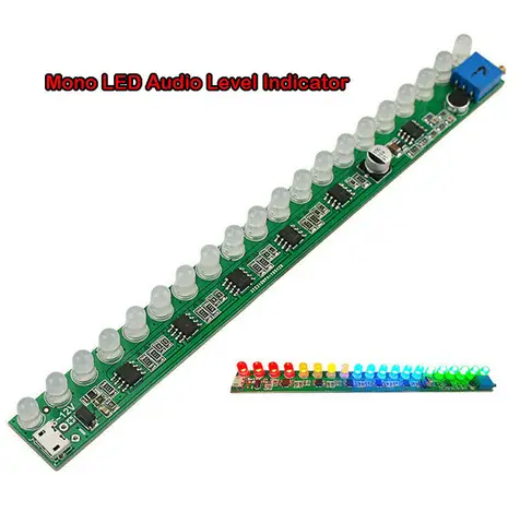 Mono LED Music Spectrum Display Analyzer Sound Voice Audio Level Indicator DC 5V