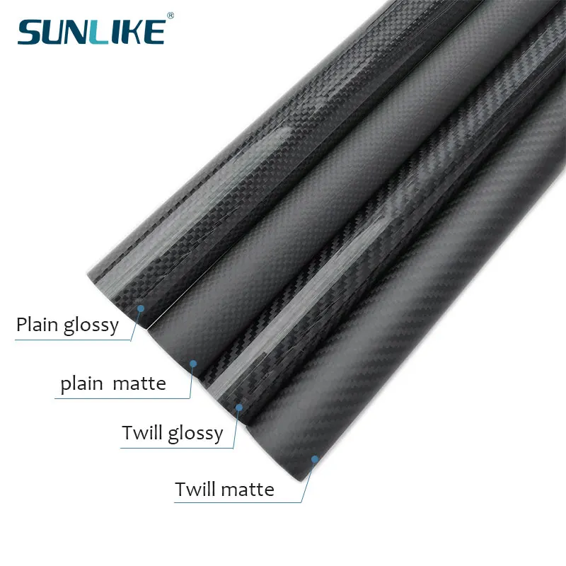 2 Sợi Carbon Ống Chiều Dài Ống 500Mm Đường Kính 10Mm 12Mm 13Mm 14Mm 15Mm cho RC Mô Hình Máy Bay Không Người Lái Phụ Kiện