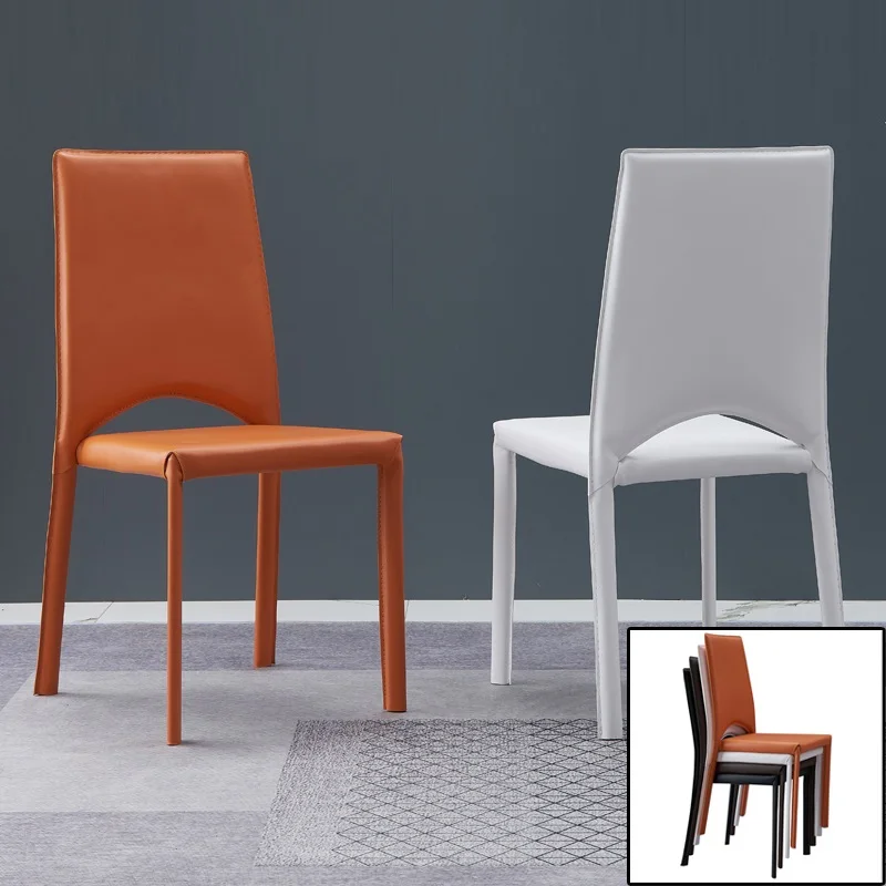 Nordic Minimalist Modern Backrest Home Dining Chair Stackable Office Hotel Chair
