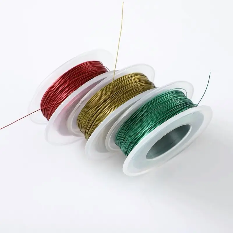 Màu Sắc Nhỏ 0.38-1MM PVC Bọc Nhựa Thép Không Gỉ 304 Dây Cáp Linh Hoạt Câu Cá Phụ Kiện Dây Cáp