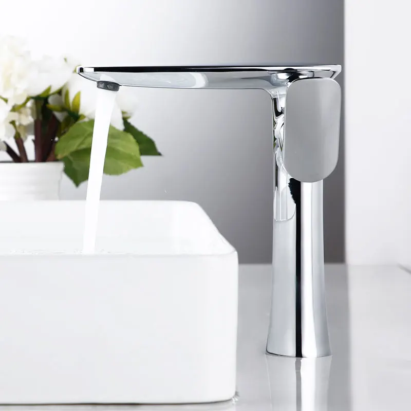 

Bathroom Basin Faucet Chrome Brass Bathtub Sink Mixer Tap Hot And Cold Waterfall Faucet Deck Mounted Wash Basin Tap