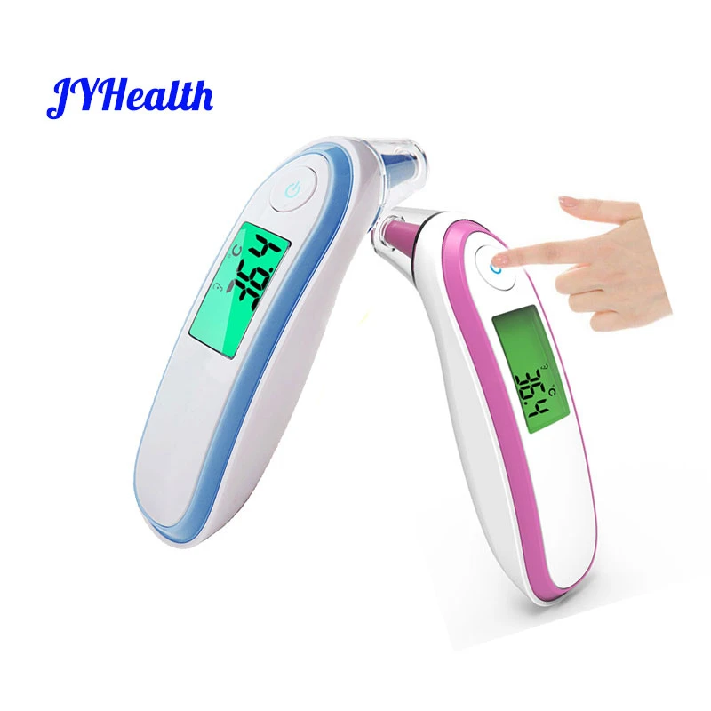 JYHealth-Termômetro Digital Infravermelho Médico Doméstico Corpo, Laser sem contato, Orelha e Testa, Bebê e Adulto Febre Temperatura, LCD