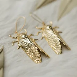 New Cicada Earrings Statement Minimalism Punk Creativity Metal Accessories Ear Stud Drop Women Witch Fashion Jewelry Gift Trend