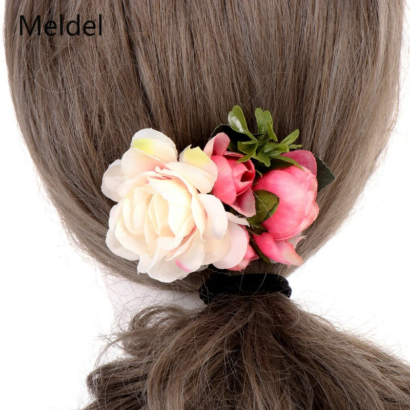 Medel-Accesorios de joyería para boda, tocado de tela para el pelo de novia, flor de 6 colores, accesorios para vestido de tostado, tocado hecho a mano para novia