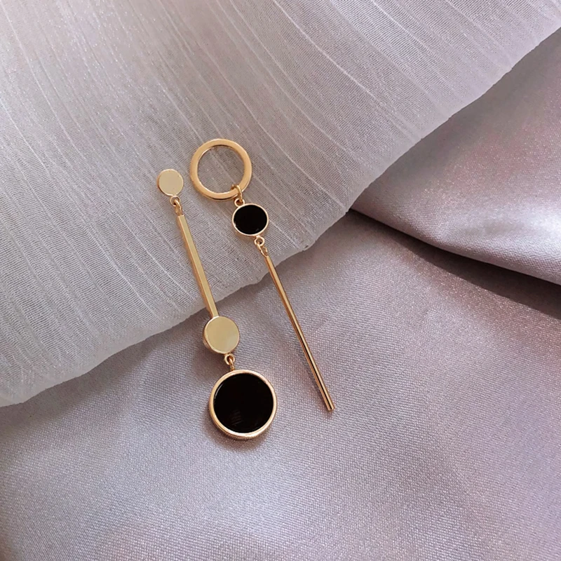 Women's Fashion Asymmetric Long Dangle Earrings