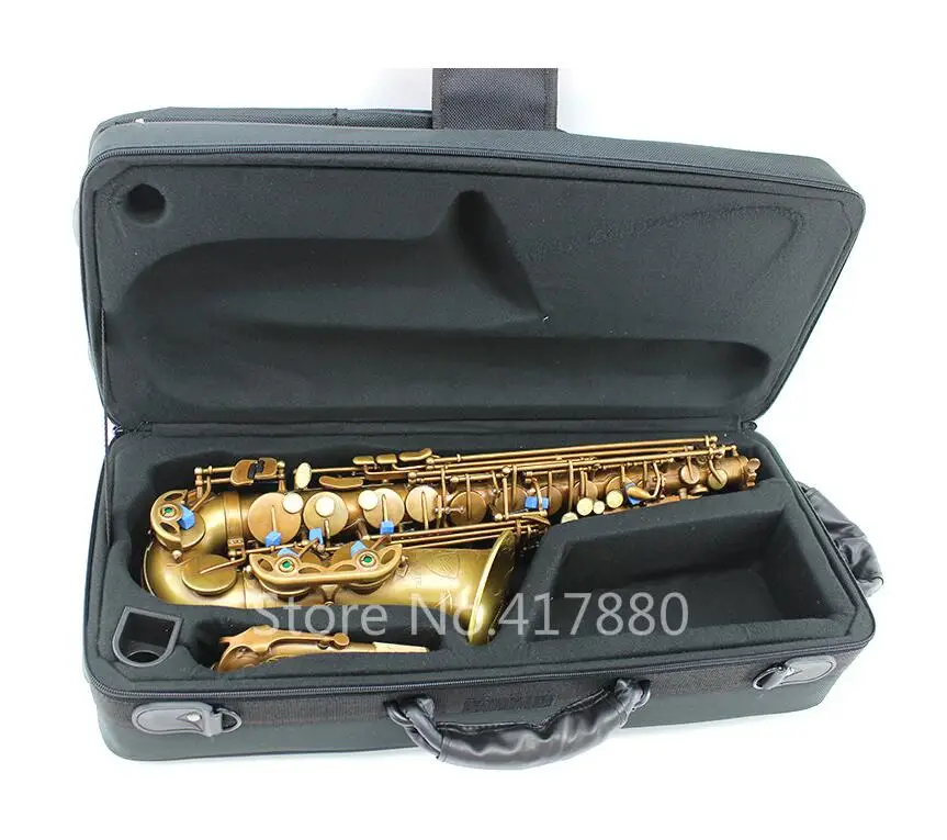 

MARGEWATE Alto Eb Tune Saxophone Unique Retro Brass Sax New Antique Copper E Flat Musical Instrument Sax with Case Mouthpiece