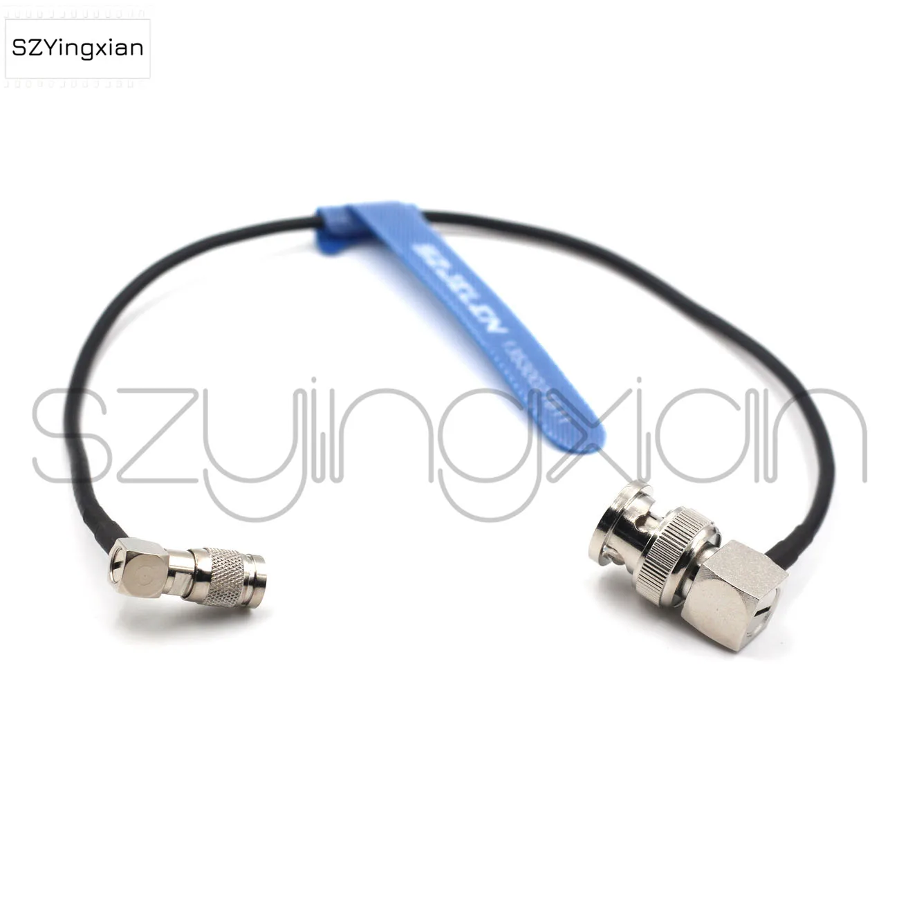 Camera RF coaxial cable BNC plug to mini BNC plugs elbow, Video transmission lines, coaxial video camera monitor.