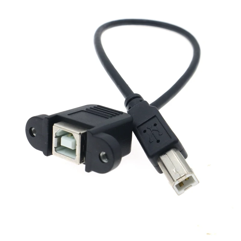 0.3m 1m USB 2.0 tipo B maschio a femmina M/F estensione cavo dati installazione pannello per stampante o Scanner adattatore connettore cavo