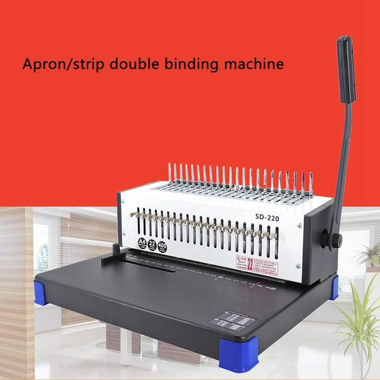 

binding machine graphic shop office apron A4 clip strip punch binding machine Manual comb type apron