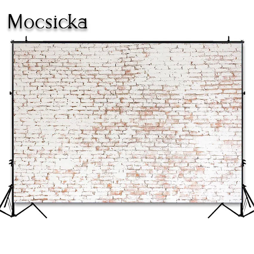 Mocsicka Brick Wall Photography Backdrop Rustic Vintage Retro Stone Wall Photographic Background for Photo Studio Photobooth