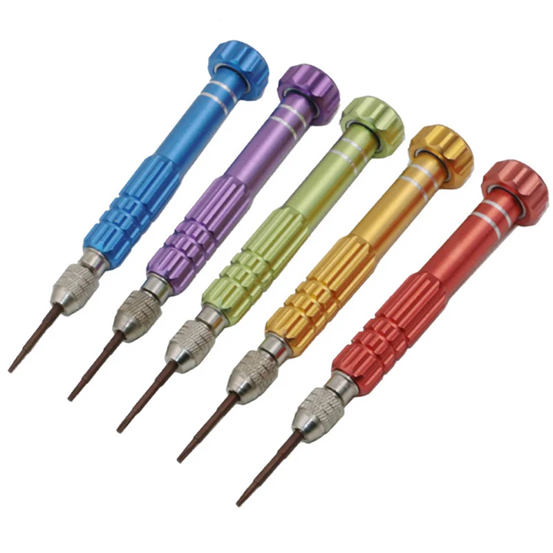 1Pcs Watch Repair Screwdriver Handle With 5 Spare Screwdriver Bits Phone Glasses Watch Repair Tool Screws Remover Hand Tool Kit