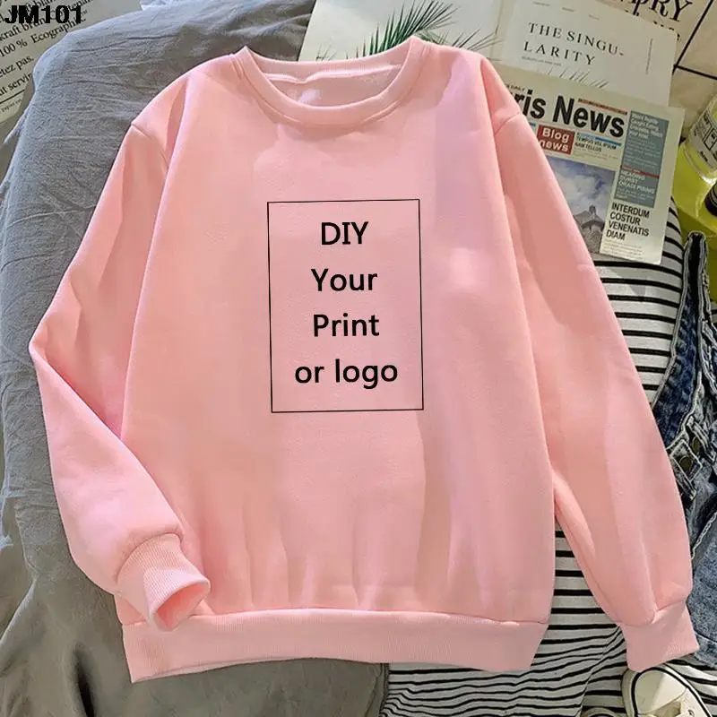 Customized Print Hoodies for Women, Harajuku, DIY, Your Like Photo or Logo Sweatshirts, Fashion Custom Unisex Clothing, Pullover