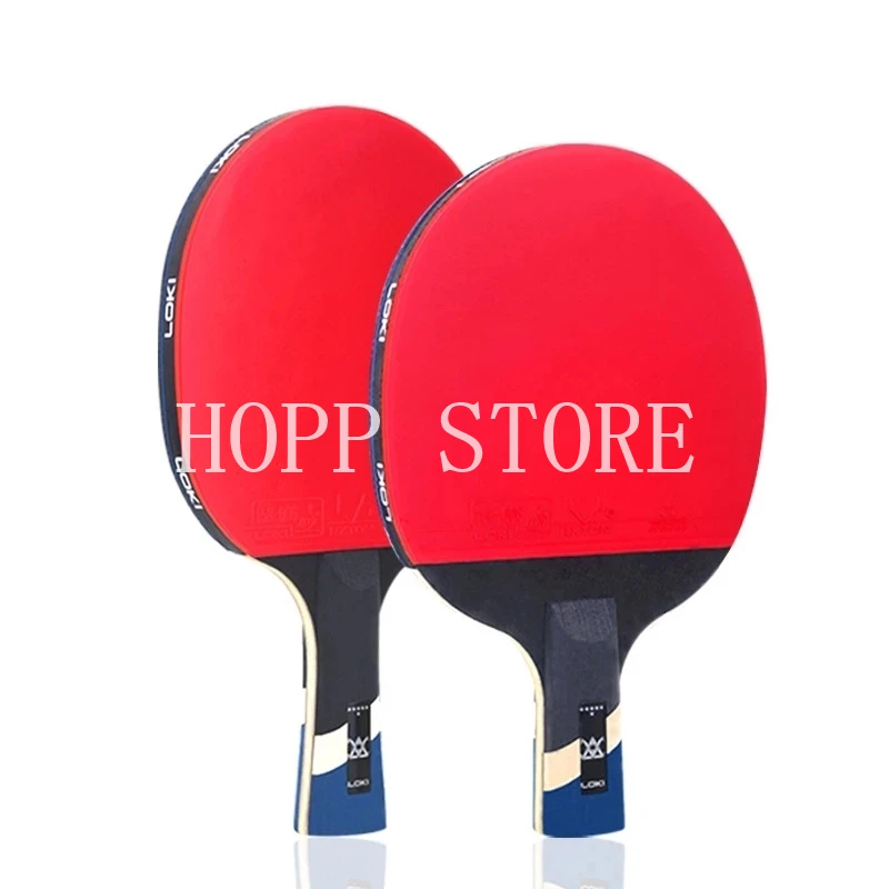 LOKI Nieuwe 6 Sterren Sticky Tafeltennis Racket 7-laags Carbon Blade PingPong Bat Puistjes in Ping Pong Paddle voor Snelle Aanval