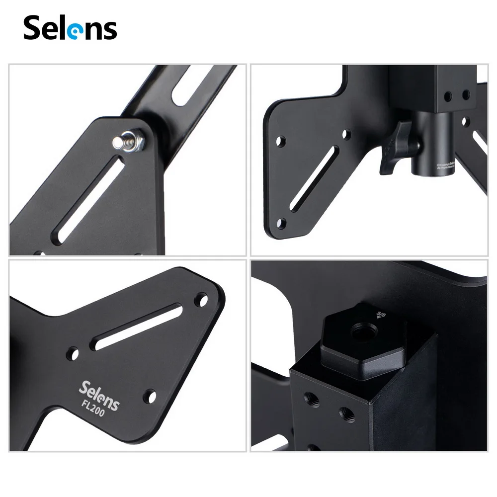 Selens TV Mount  Bracket Stand Attachment and Wall Mount Removable VESA 200x200CM Plate for Monitor  TV Screen Photo Studio