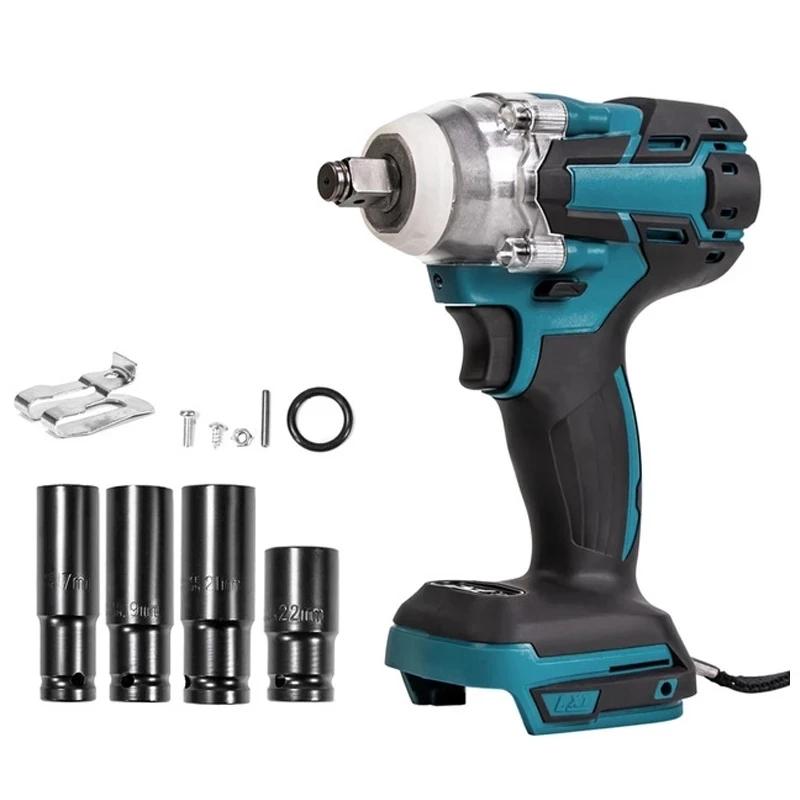 18V-68V Electric Impact Wrench Rechargeable 1/2 Socket Wrench Cordless Without Battery For Makita 18v Battery DTW285ZOld battery