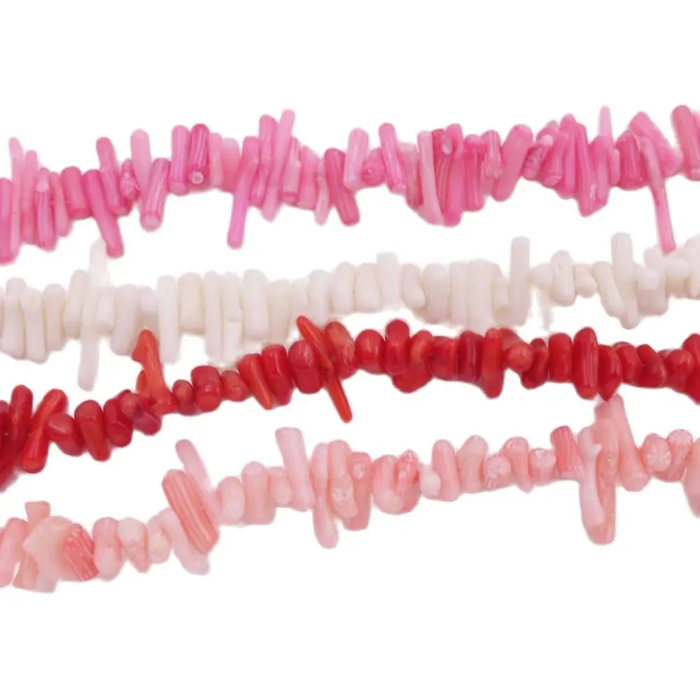 7mm-12mm Stick Shape Bamboo Coral Loose Beads 15