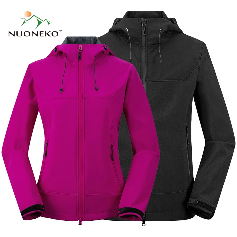 

NUONEKO Outdoor Winter Men Women Fleece Jackets Windproof Waterproof Camping Hiking Trekking Tourism Softshell Jacket JK06