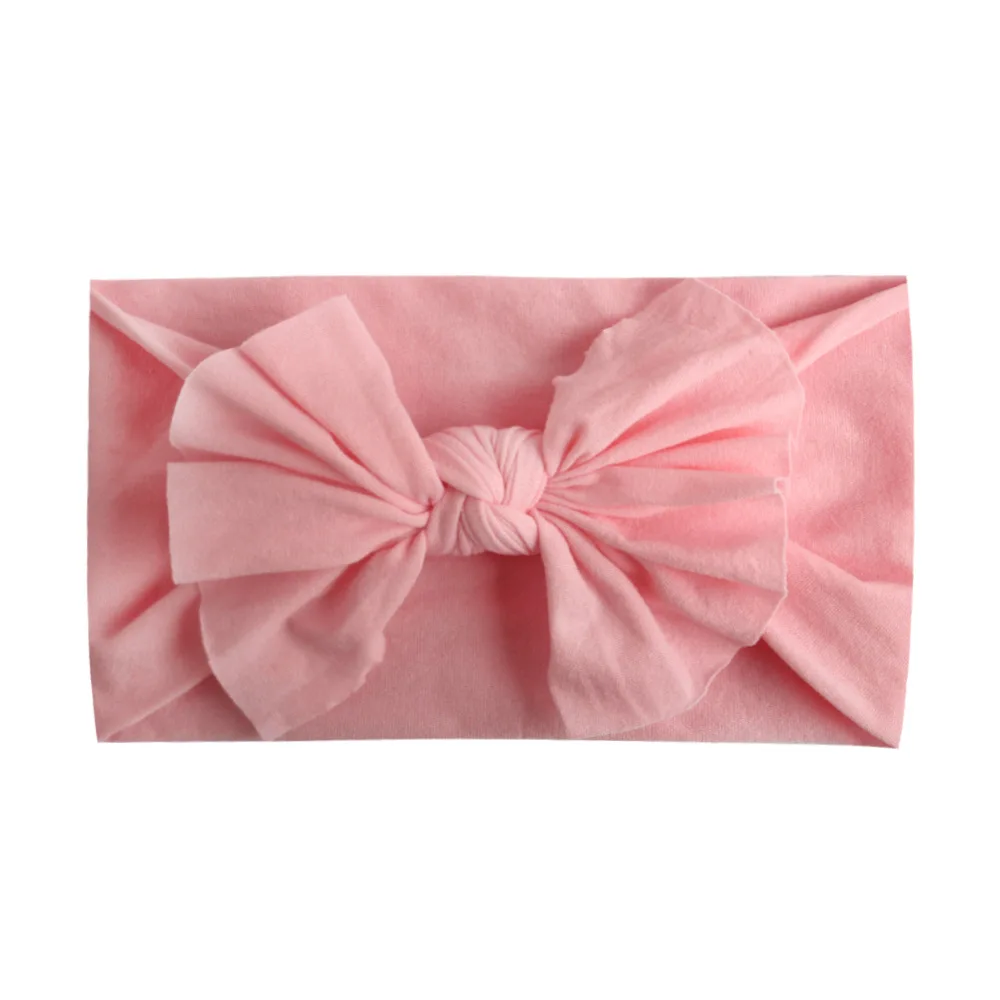 

2019 New Baby Headband Turban Knotted Baby Hair Accessories for Newborn Toddler Children Baby Girls Nylon Bow Knot Head Band