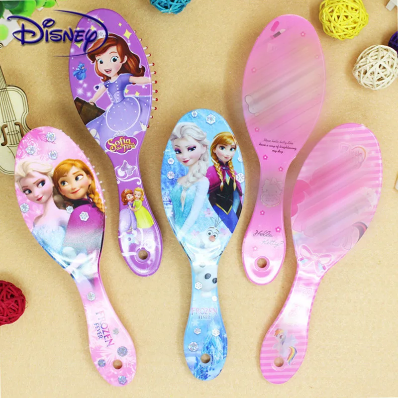 Princess Minnie Frozen Comb Cartoon Cute Beauty fashion toys Curly Hair Brush Combs Anti-static Brush Comb Disney