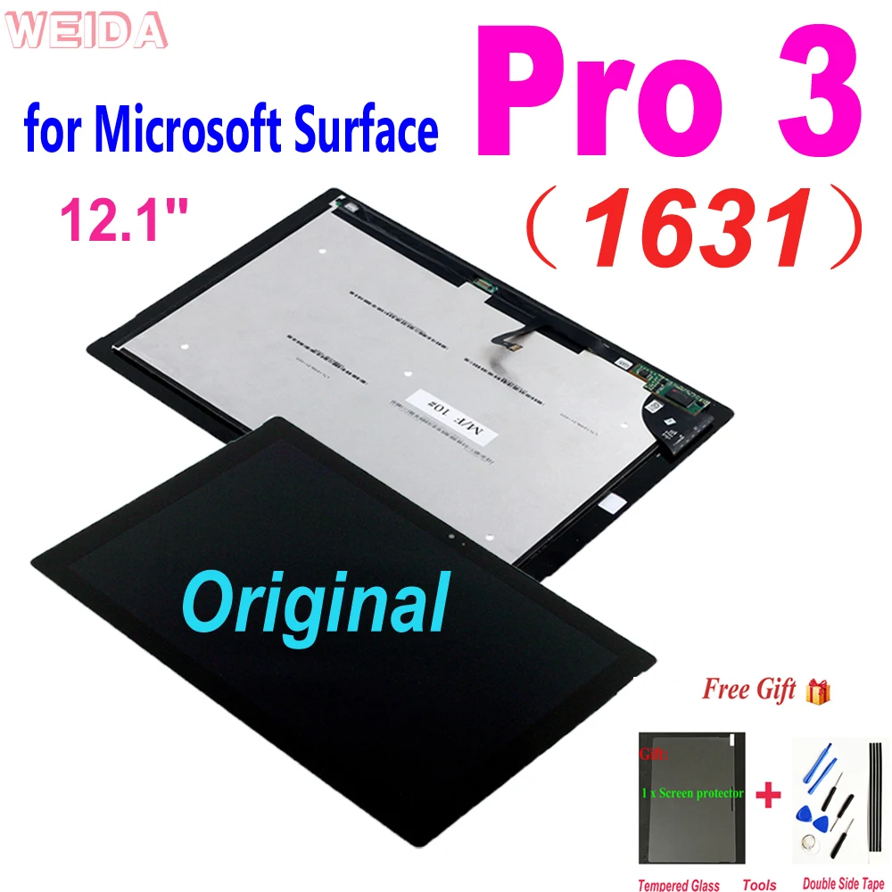 

12.1" Original LCD for Microsoft Surface Pro 3 1631 LCD Display Touch Screen Digitizer Assembly for Surface Pro 3 Pro3 LCD