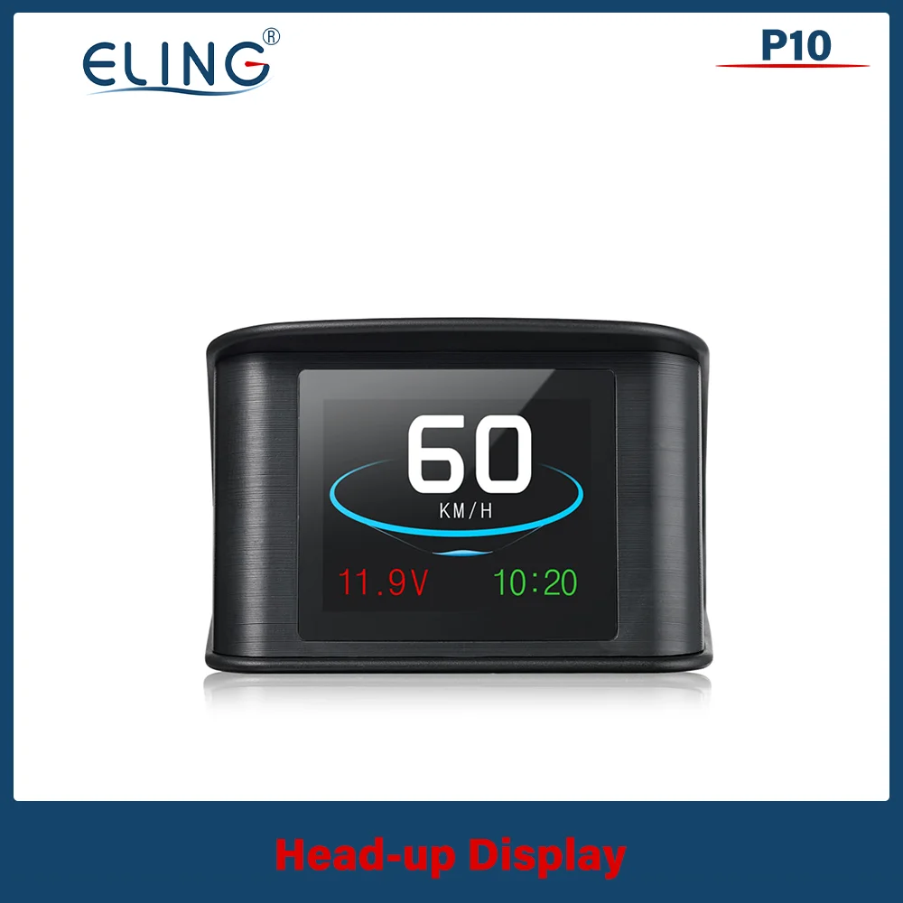 

Многофункциональный дисплей на лобовом стекле ELING HUD GPS OBD HD, скоростной измеритель оборотов в минуту, расход топлива, время вождения с сигнализацией P10 T600