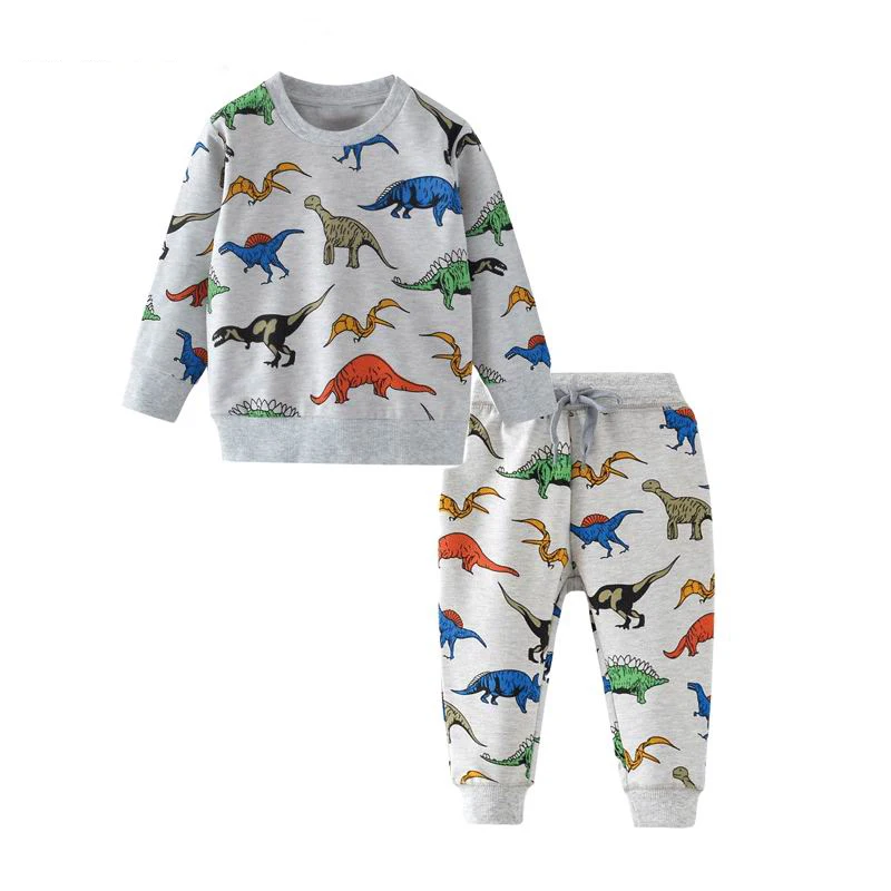 Little maven Baby Boys Cotton Clothes Sets with Little Tigers Kids Clothes Spring and Autumn Casual Wear for Children 2 to7