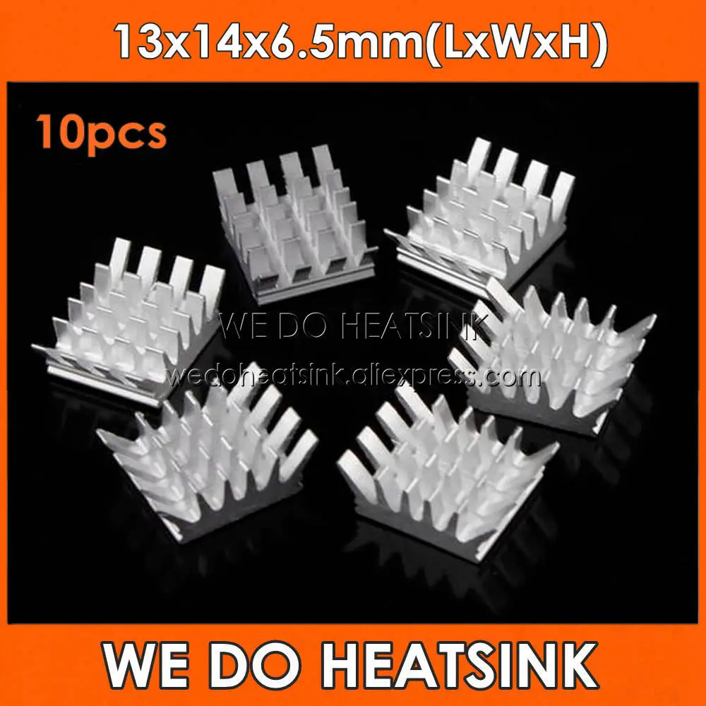 

10pcs Aluminum Spiky Silver 13x14x6.5mm Heatsink, Free Shipping