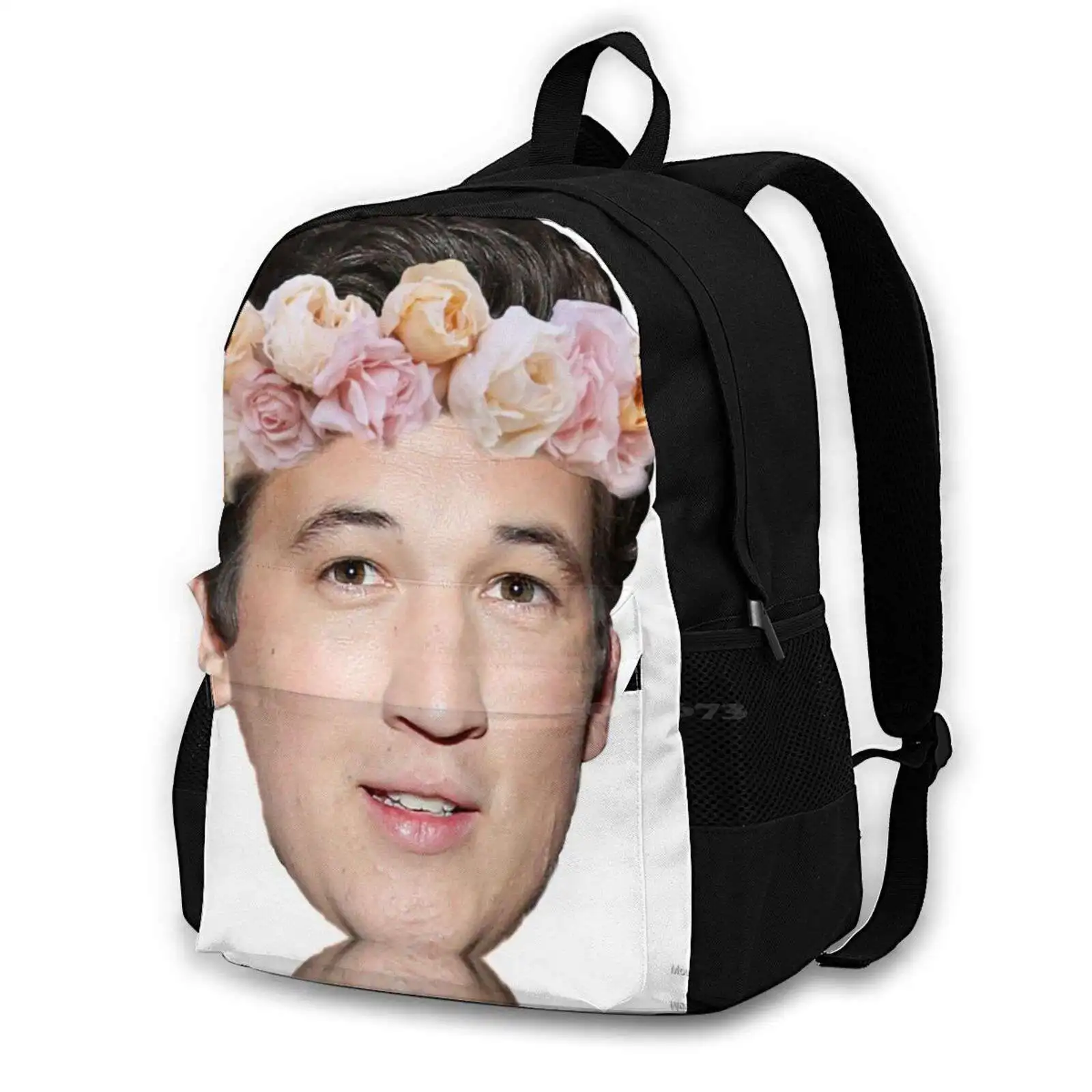 Miles School Bags Travel Laptop Backpack Miles Teller Flower Crown Celebrity Actors Divergent Insurgent Whiplash Cute Tumblr