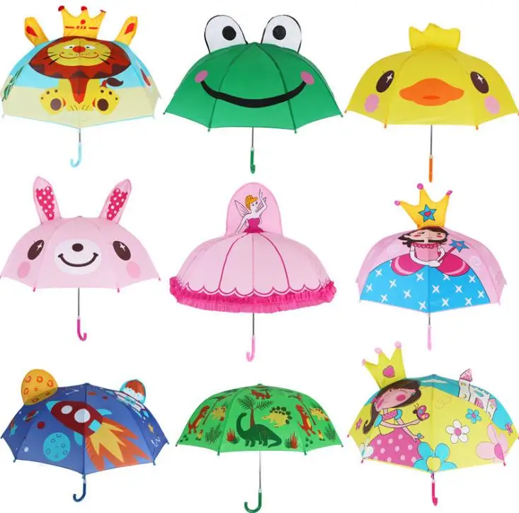 Lovely Cartoon animal Design Umbrella For Kids children High Quality 3D Creative Umbrella baby Sun umbrella 47CM*8K SN679