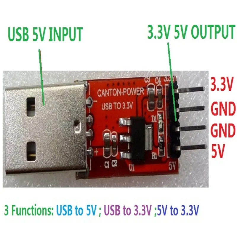 6pcs USB DC/DC 5V to 3.3V Multipurpose Voltage Regulator Buck Module for esp8266 breadboard Zigbee FPGA CPLD Development Board