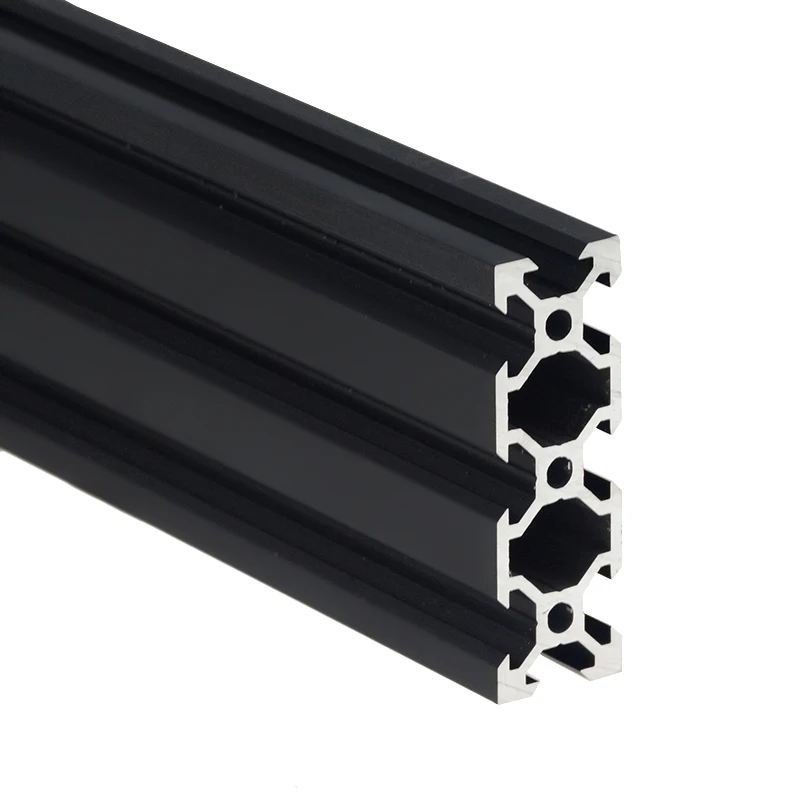 1PC BLACK 2060 V-Slot European Standard Anodized Aluminum Profile Extrusion 250-800mm Length Linear Rail for CNC 3D Printer